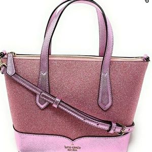 Kate Spade Lola Glitter Tote Rose Pink